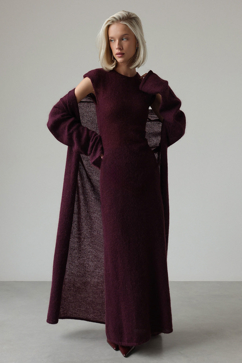 Cozy Knit Cardigan & Knit Dress Set