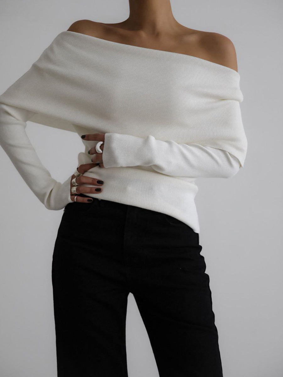 Modern Minimal Cream Knit Sweater