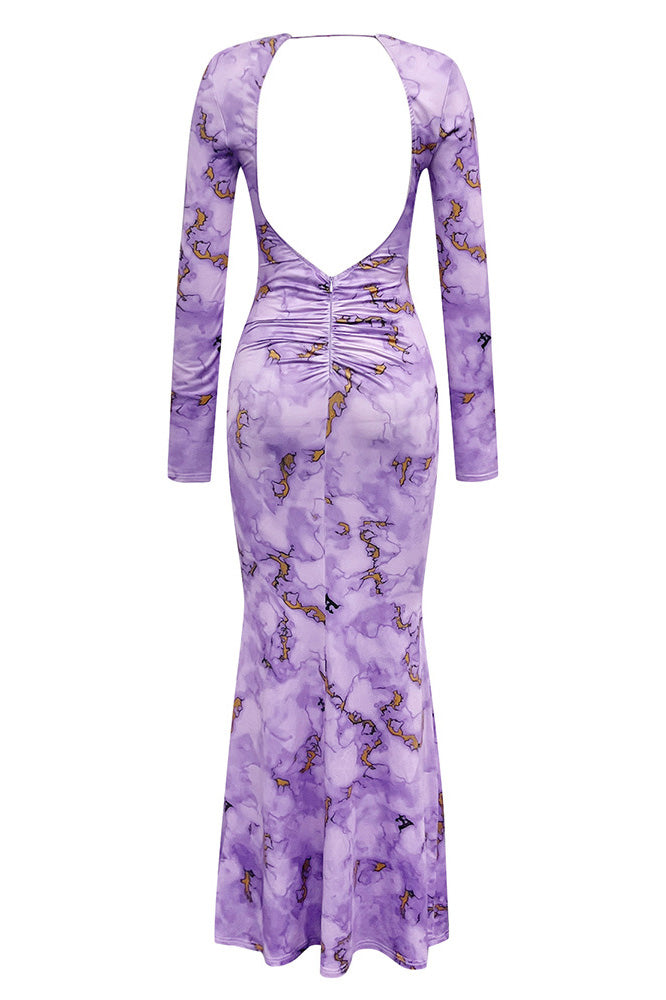 Sexy Fashion Ruffled Strapless Chiffon Dress
