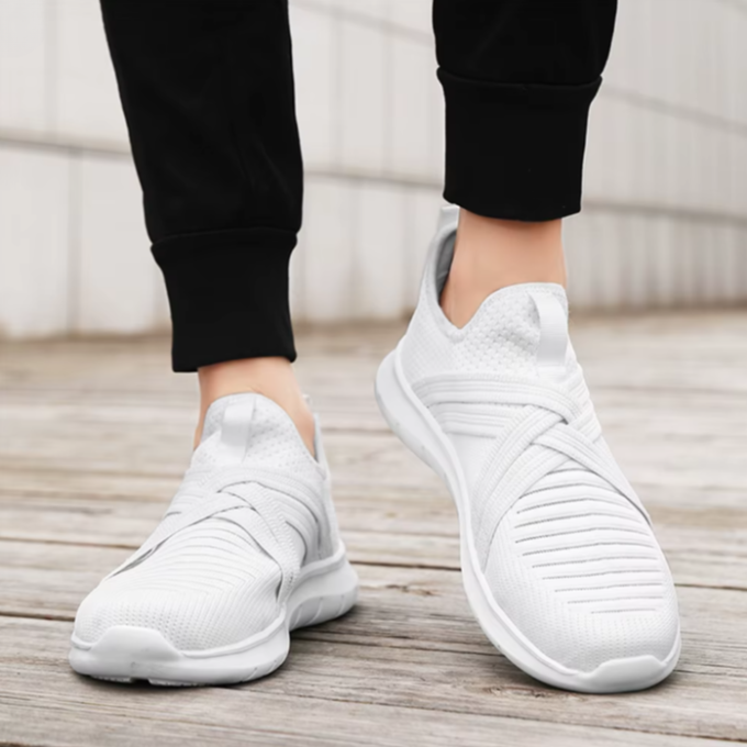 Knit Slip-On Shoes with Cushioned Sole
