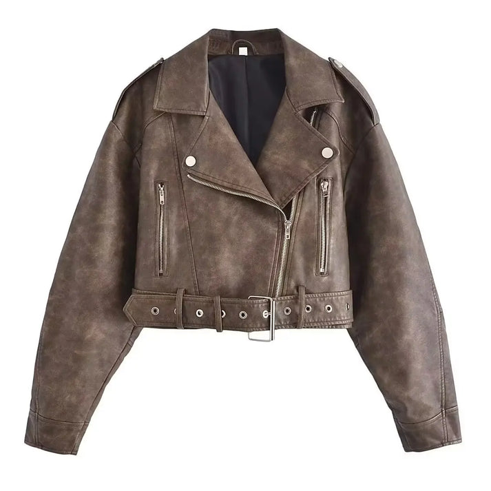 Leather Jacket in Retro Style