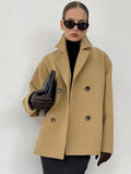 Oversized Lightweight Coat with Button Closure