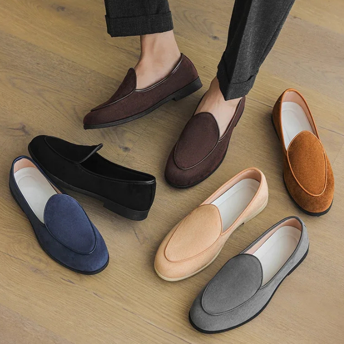Suede Loafers with Lightweight Construction