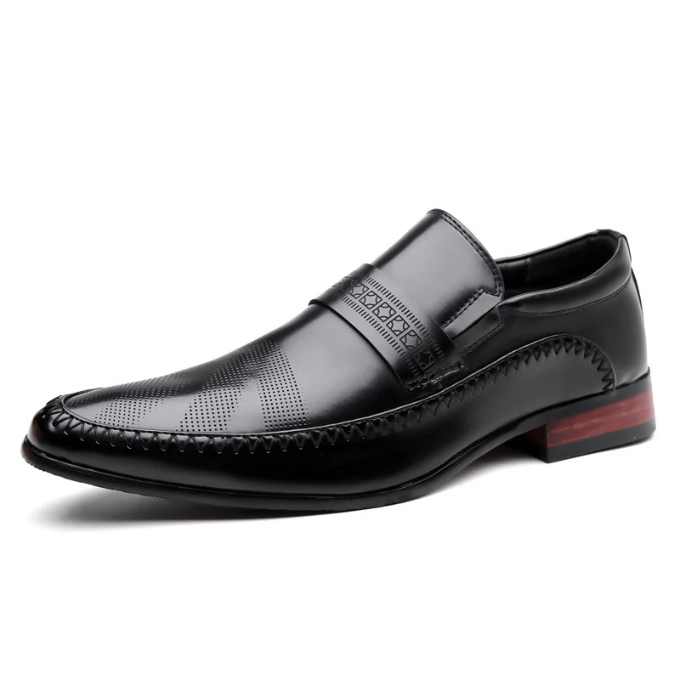 Polished Leather Shoes with Precision Stitching