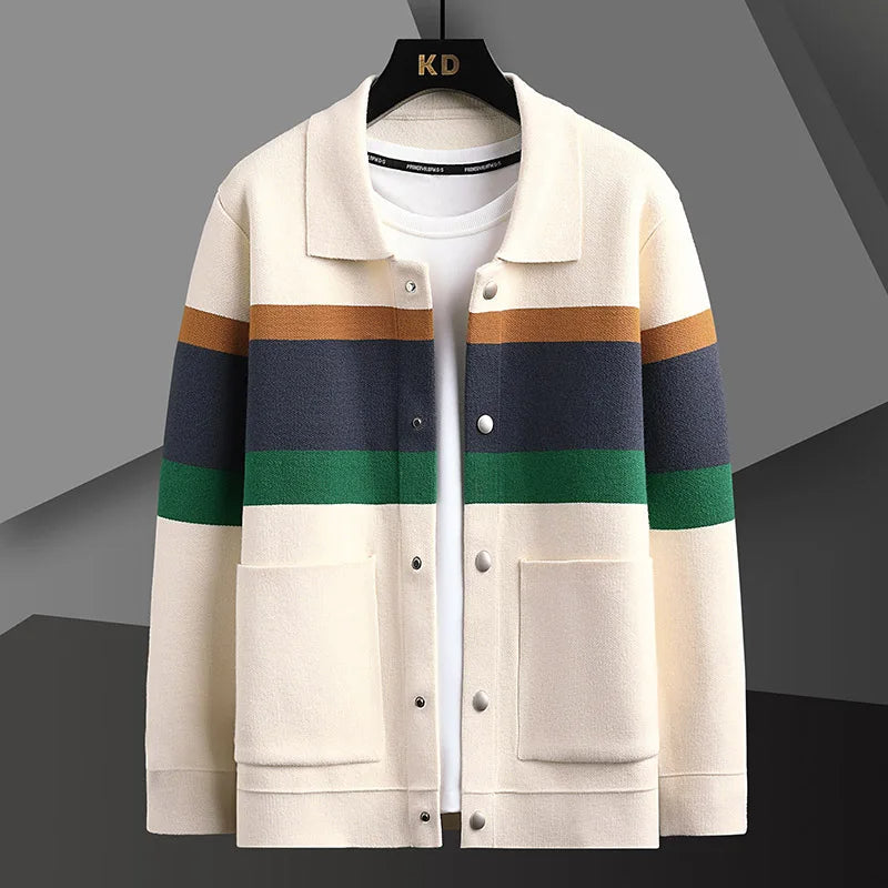 Wool Blend Cardigan with Multiple Pockets