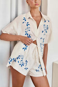 Coordinated Loose Elasticated Shorts-Set