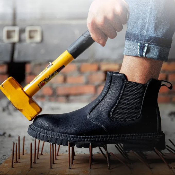 Mesh Chelsea Boots with Rubber Sole