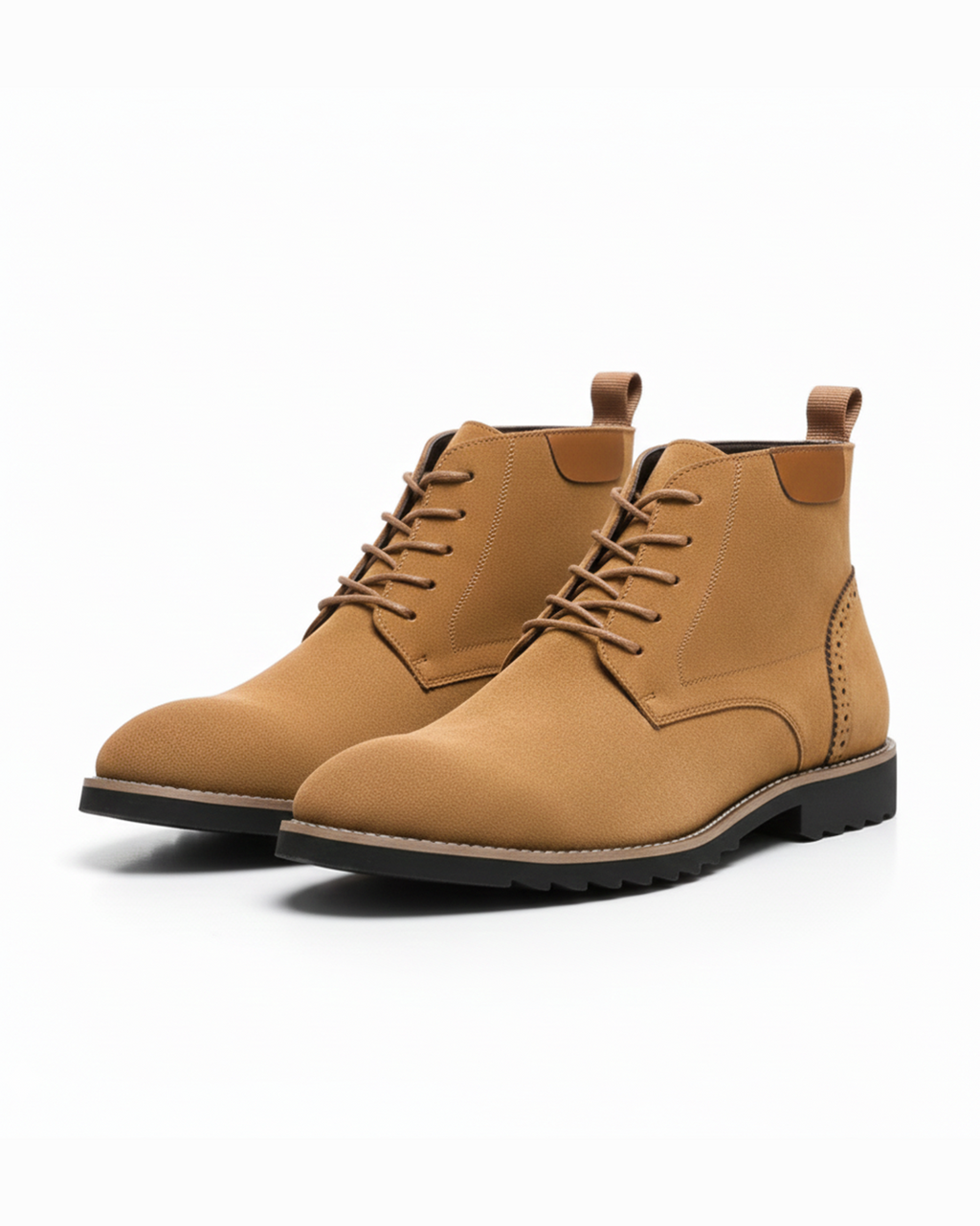 Suede Boots with Rubber Sole