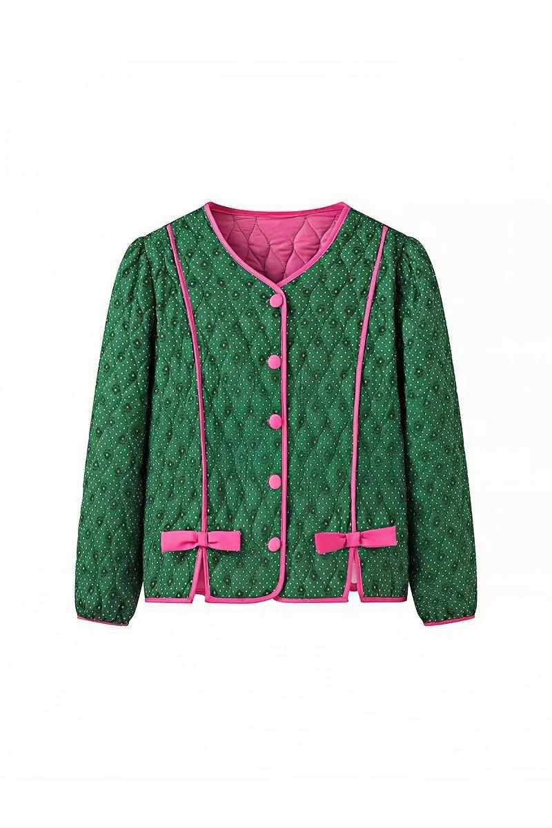 Modern Green Quilted Jacket
