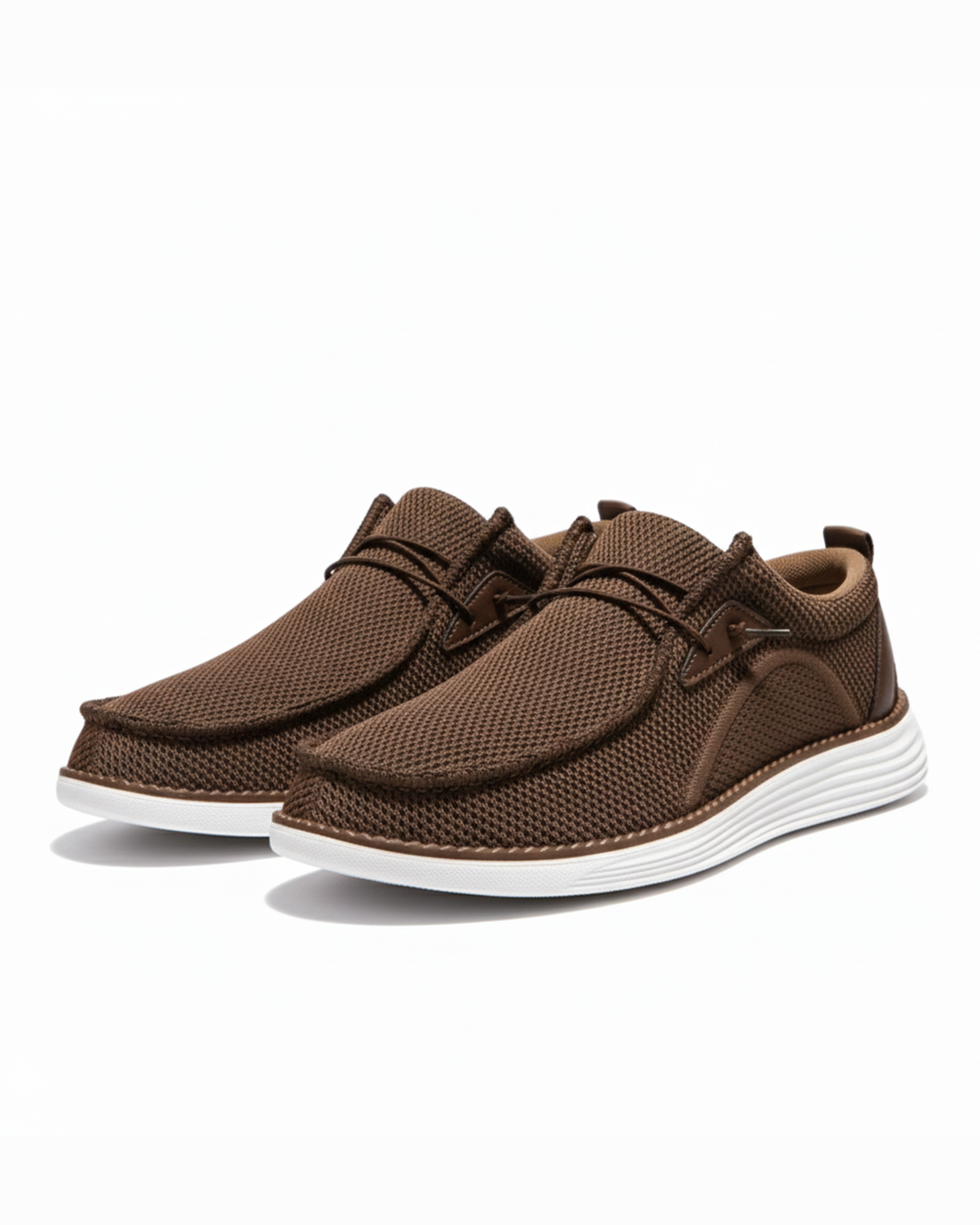 Mesh Loafers with Woven Detail