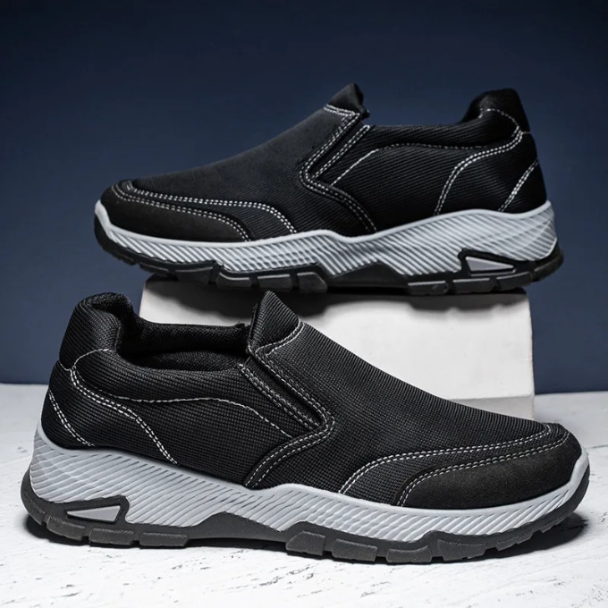 Slip-On Shoes with Contrast Stitching