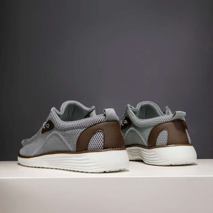 Mesh Loafers with Woven Detail