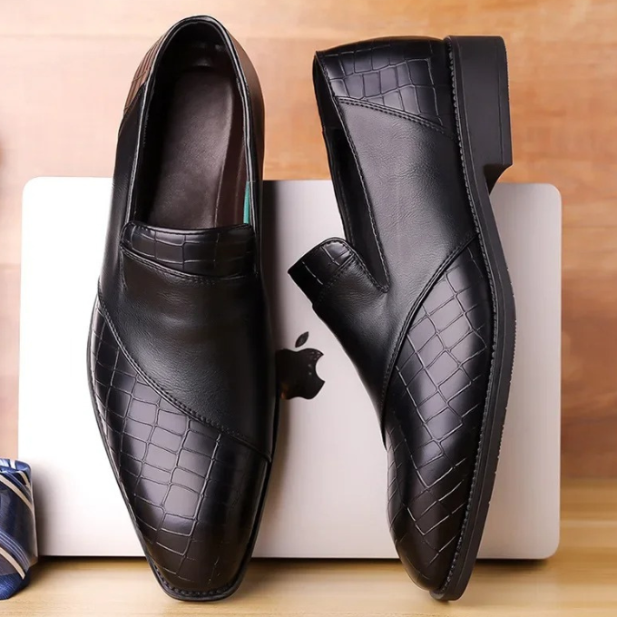 Refined Polished Leather Loafers