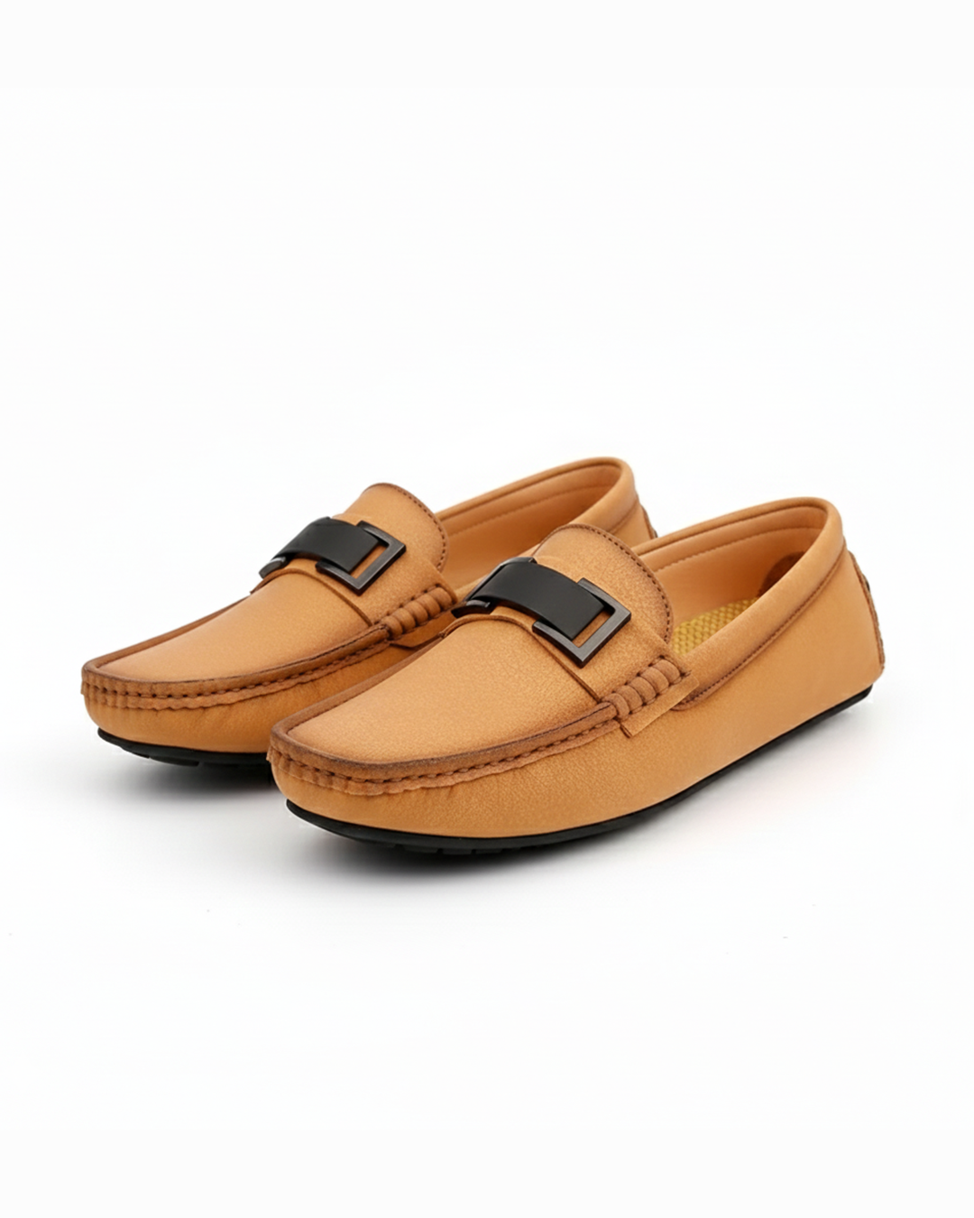 Leather Loafers with Cushioned Insole