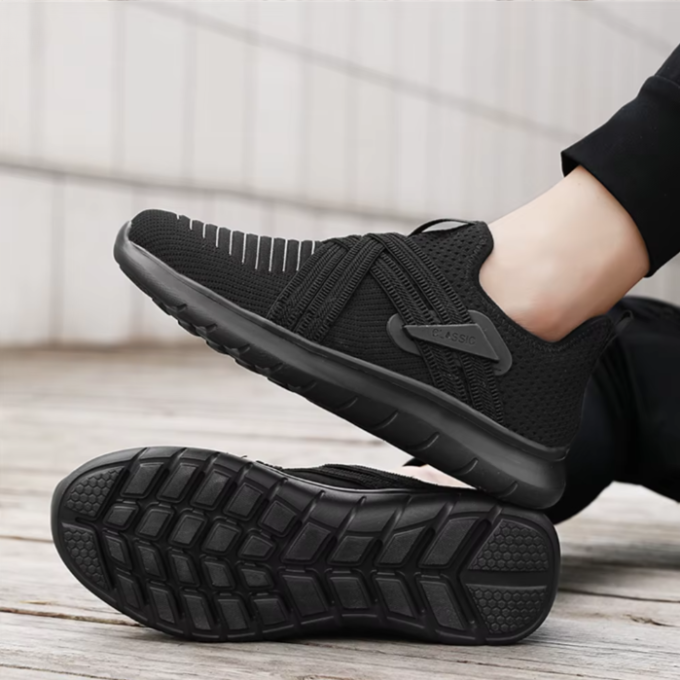 Knit Slip-On Shoes with Cushioned Sole