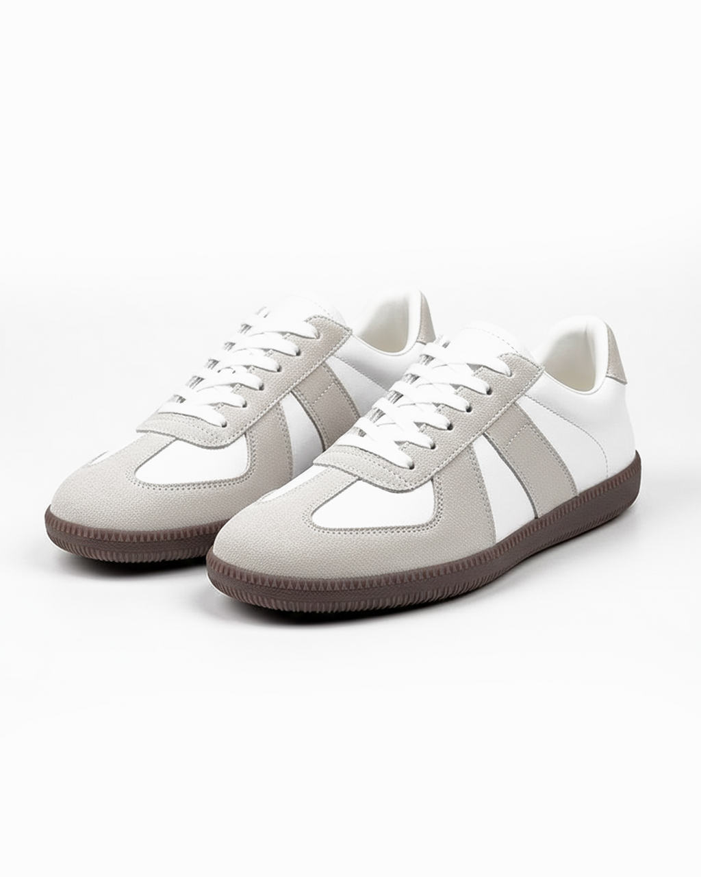 Leather Sneakers with Two-Tone Detail