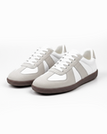 Leather Sneakers with Two-Tone Detail
