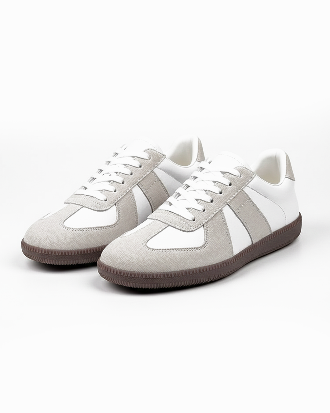Leather Sneakers with Two-Tone Detail