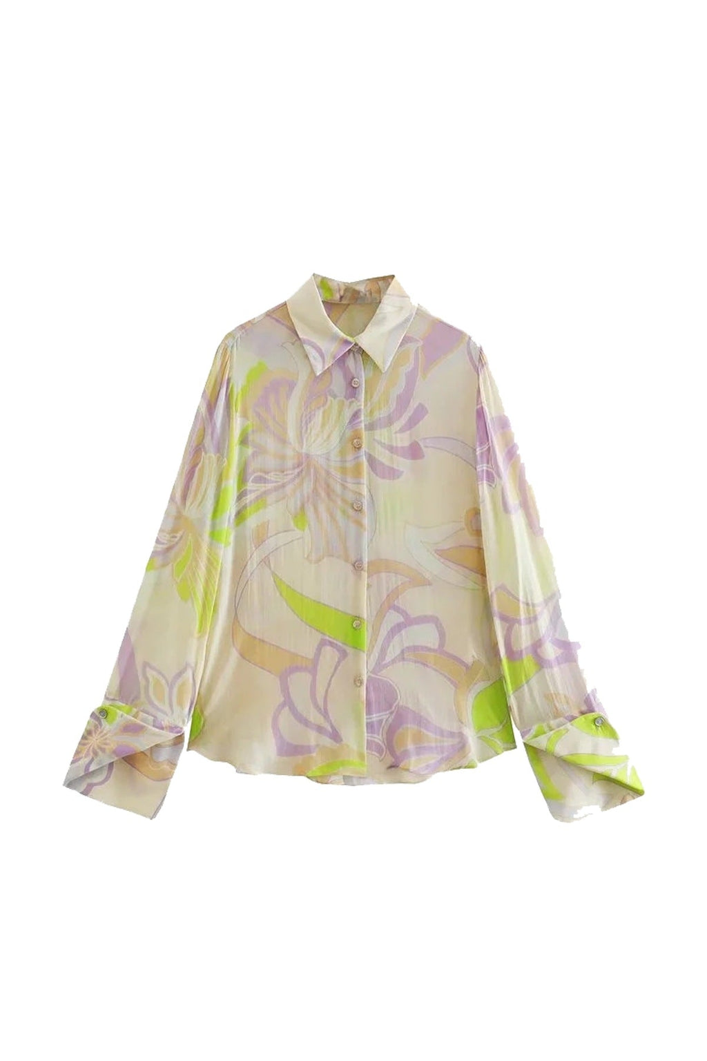 Flow Patterned Blouse Set