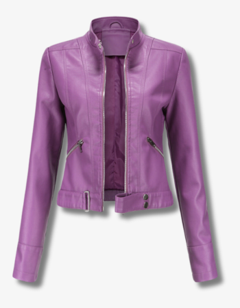 Leather Jacket with a Minimalist Look