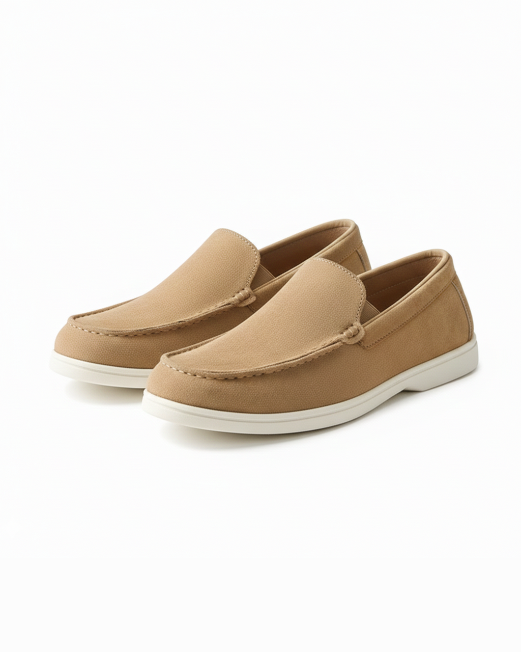 Suede Loafers with Rubber Sole