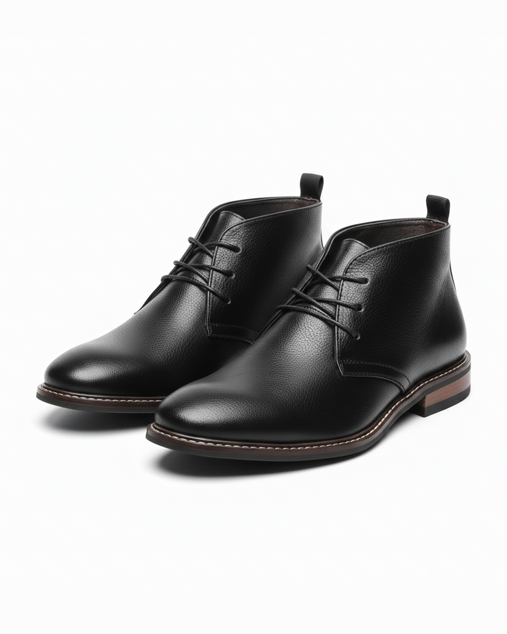Chukka Boots with Pebbled Texture