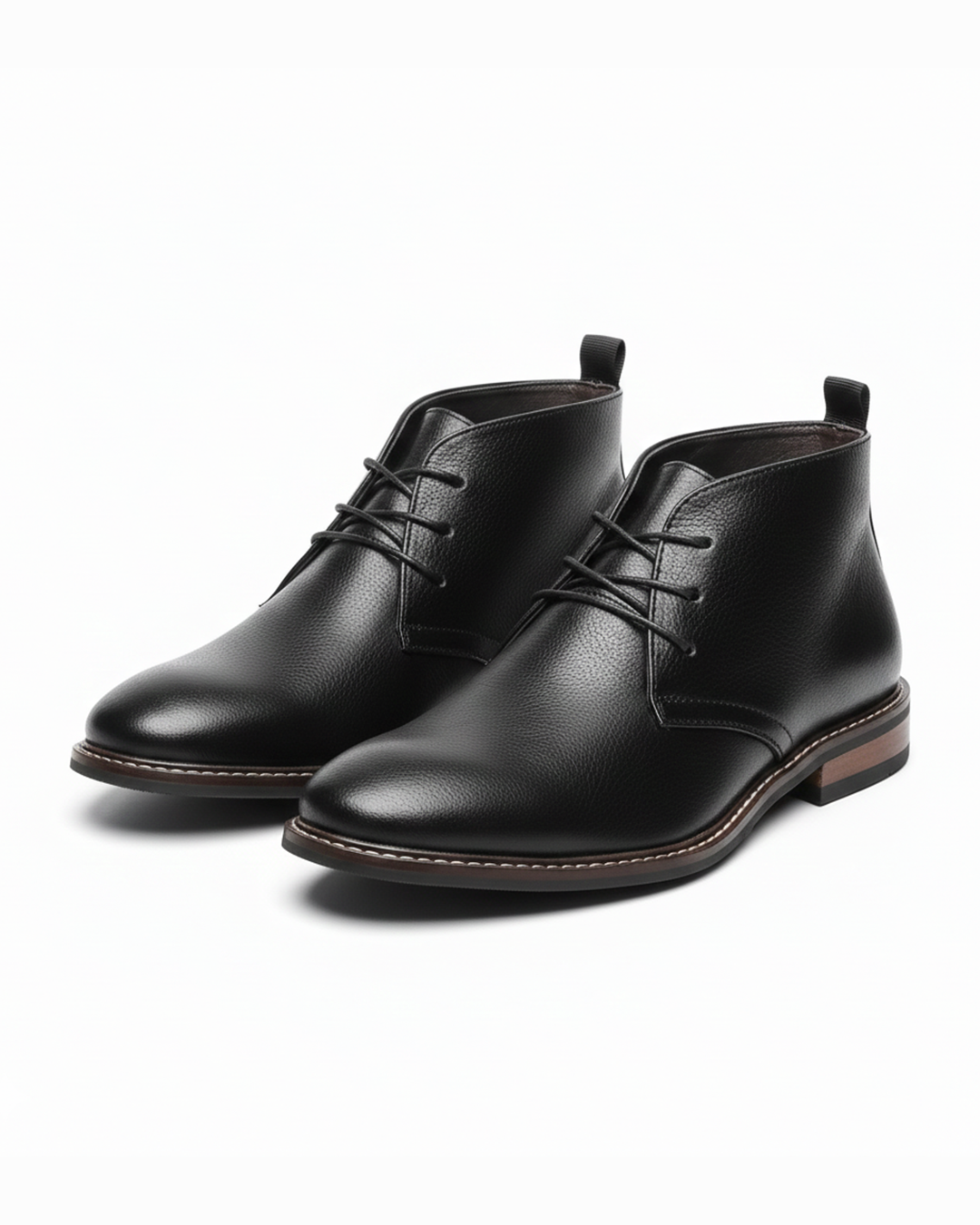 Chukka Boots with Pebbled Texture