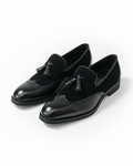 Polished Leather Loafers with Brogue Detailing