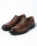 Loafers with Pebbled Texture