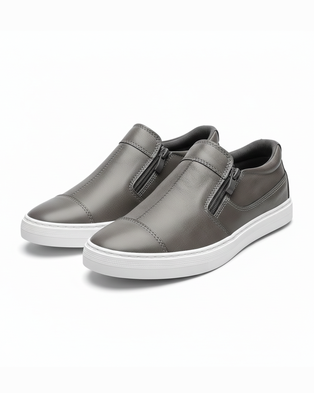 Leather-Look Sneakers with All-Day Comfort