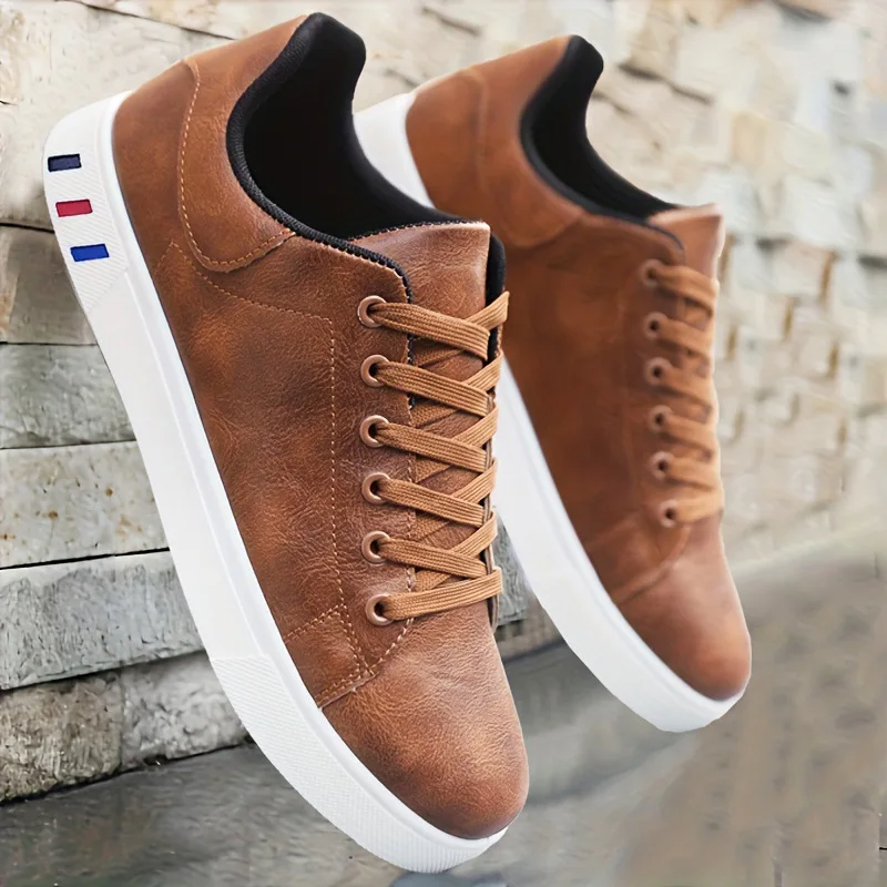 Vegan Leather Sneakers with Rubber Sole