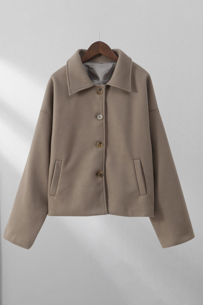 Lapel Solid Knit Cardigan