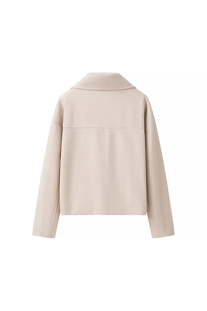 Modern Double Breasted Cropped Jacket