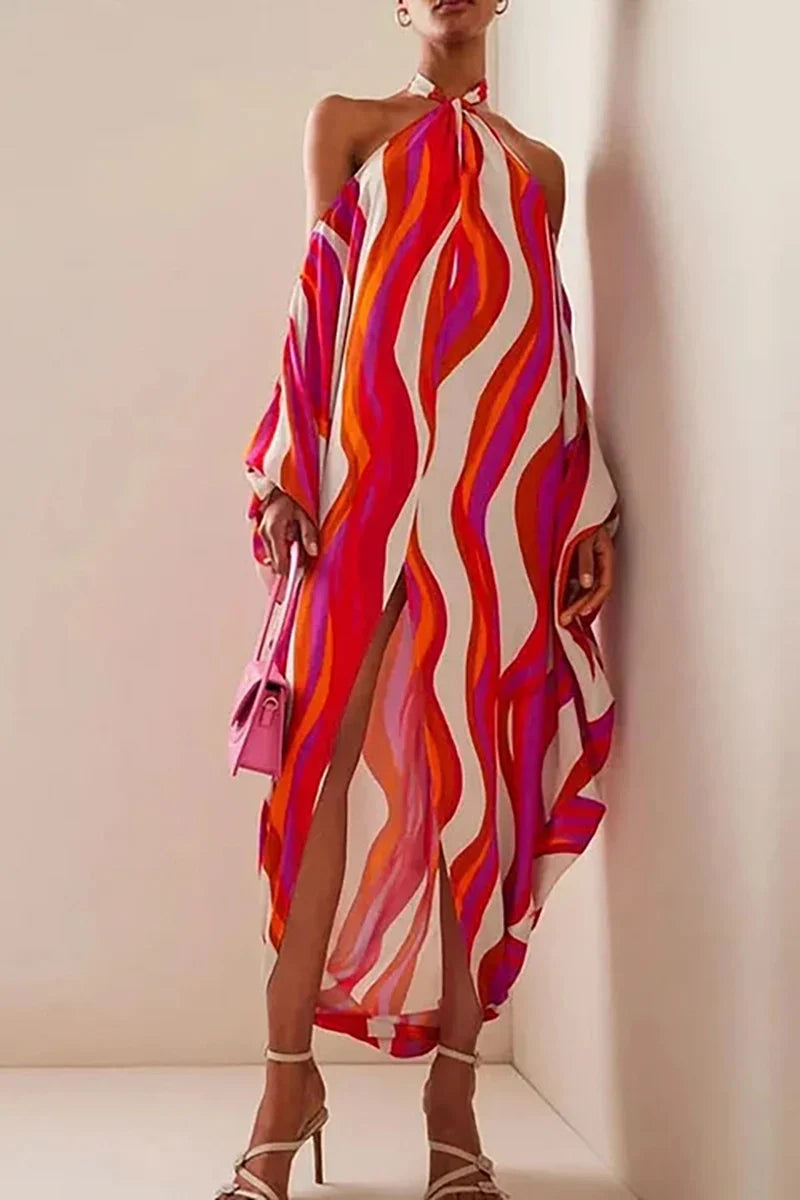 Halter Swimsuit and One-Shoulder Bikini
