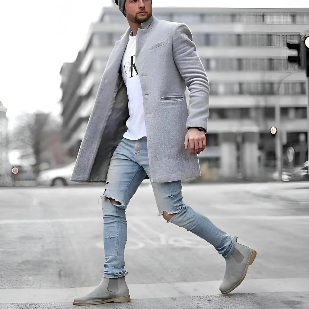 Breathable Wool Blend Coat
