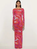 Marm Chiffon Maxi-Length Dress