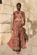 Falda Halterneck Flower Maxi Skirt Set