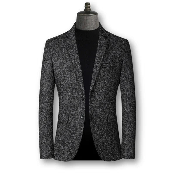 Classic Blazer with Textured Knit