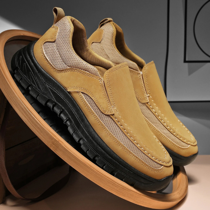 Suede Slip-On Shoes with Cushioned Insole