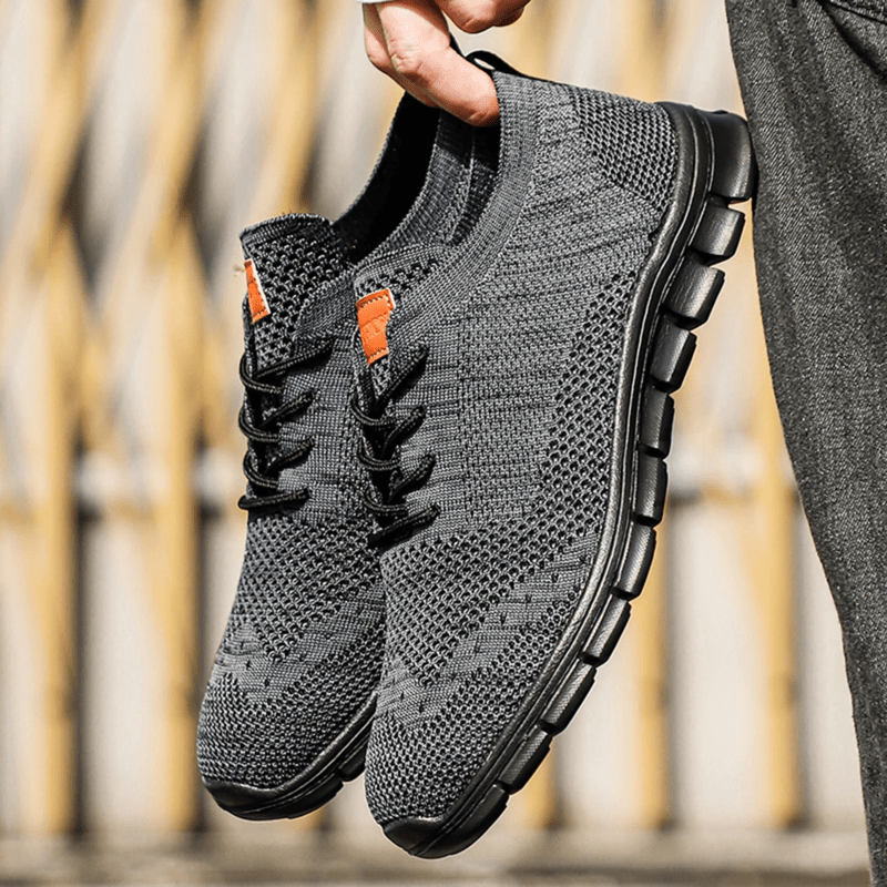 Mesh Knit Sneakers with Shock-Absorbing Sole