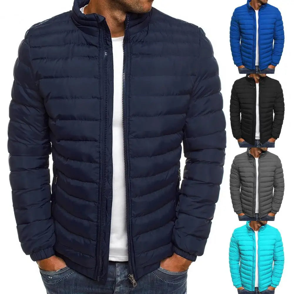 Denim Jacket with Stand Collar