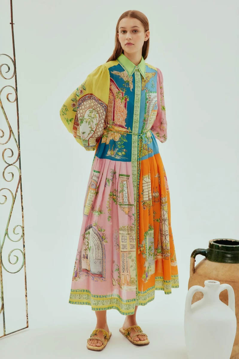 Modern Serene Graffiti Window Dress