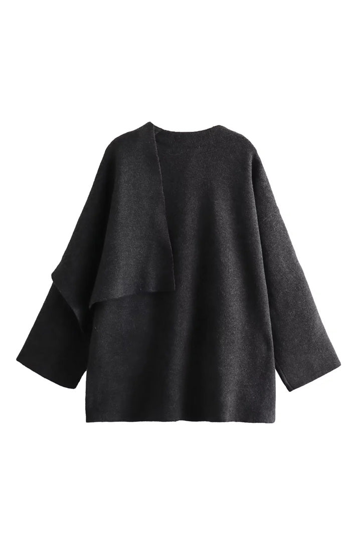 Modern Asymmetrical Scarf Jacket