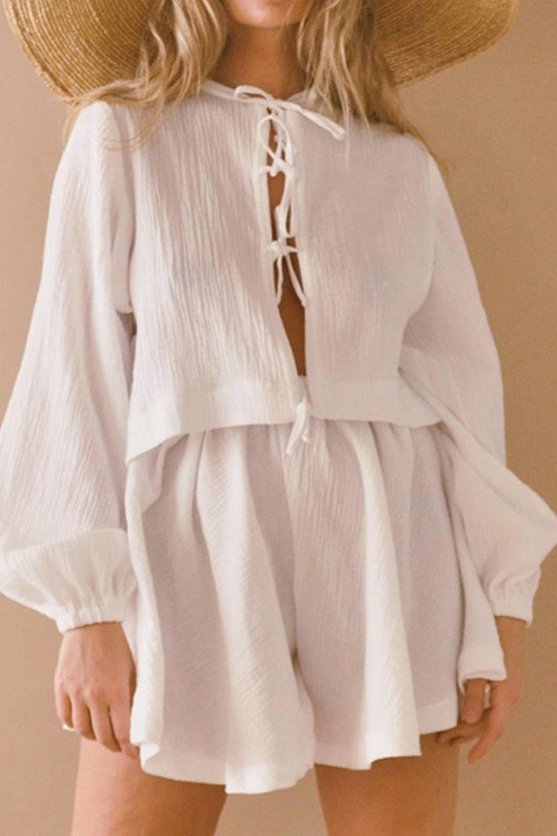 Modern Tie Cotton Linen Suit