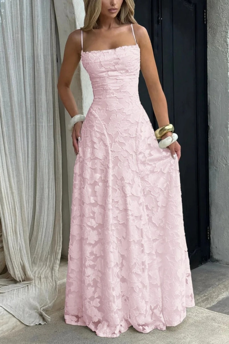 Jacquard Maxi-Length Dress
