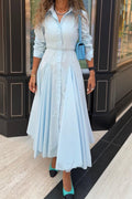 Light Blue Maxi-Length Dress