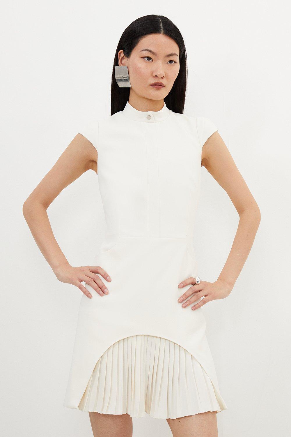 Yanke White Mini-Length Dress