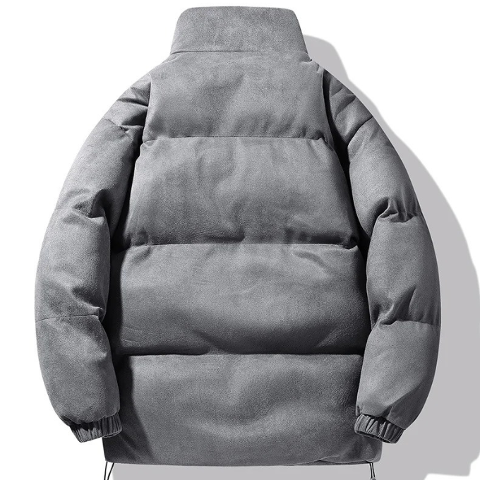 Wool Blend Jacket with Stand Collar