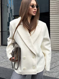 Blazer with Lapel Collar, Button Closure and Relaxed Fit