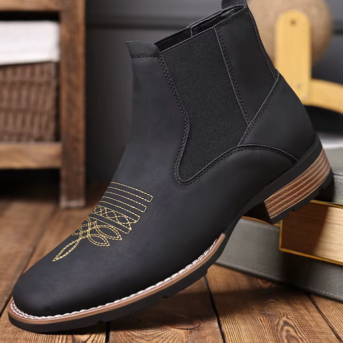 Chelsea Boots with Stacked Heel